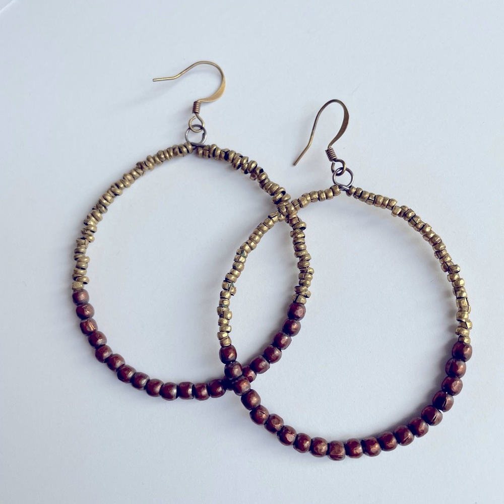 Noonday Collection Metallic Pearls earrings